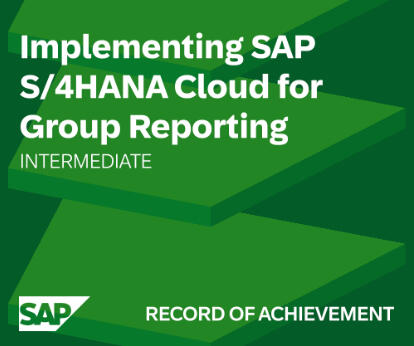SAP Badge for Implementing S/4HANA Group Reporting